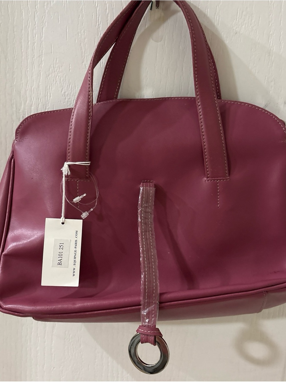 VOGLIA EQUIPAGE PARIS Genuine Leather Pink Handbag Purse NWT BA101 251 2005